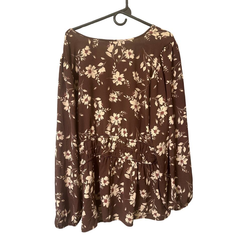 Bundle of 2 Torrid Flowy Boho Floral Cottagecore Peplum Tops Size 2 Babydoll - Picture 8 of 11